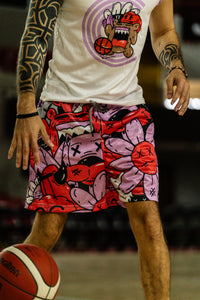 Criollos x S.A all over print basketball shorts