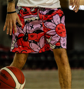 Criollos x S.A all over print basketball shorts